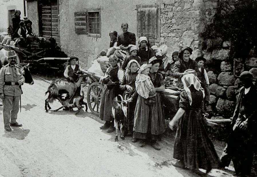 Evacuazione di Bondo, 1916 (Fonte: Europeana).