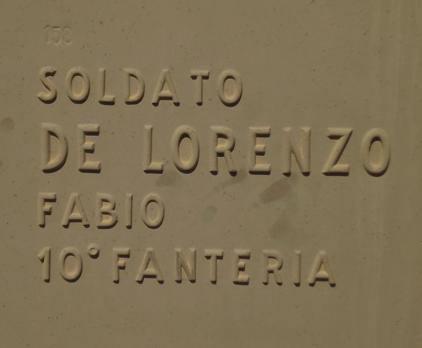 Lapide Fabio De Lorenzo.