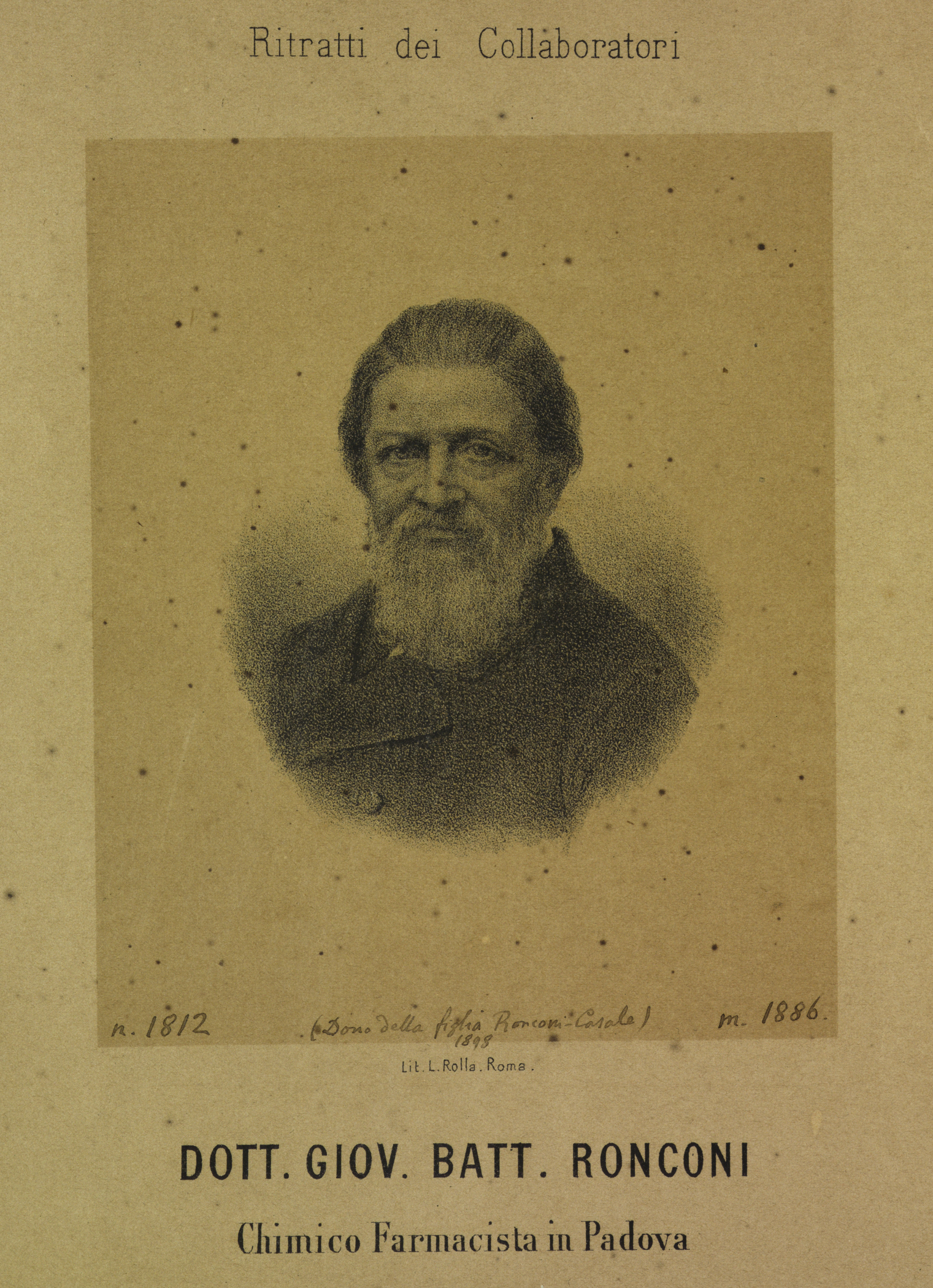 Giovanni Battista Ronconi (1812–1886), litografia