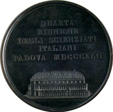 Medaglia del IV Congresso degli Scienziati italiani, palazzo della Ragione, 1842