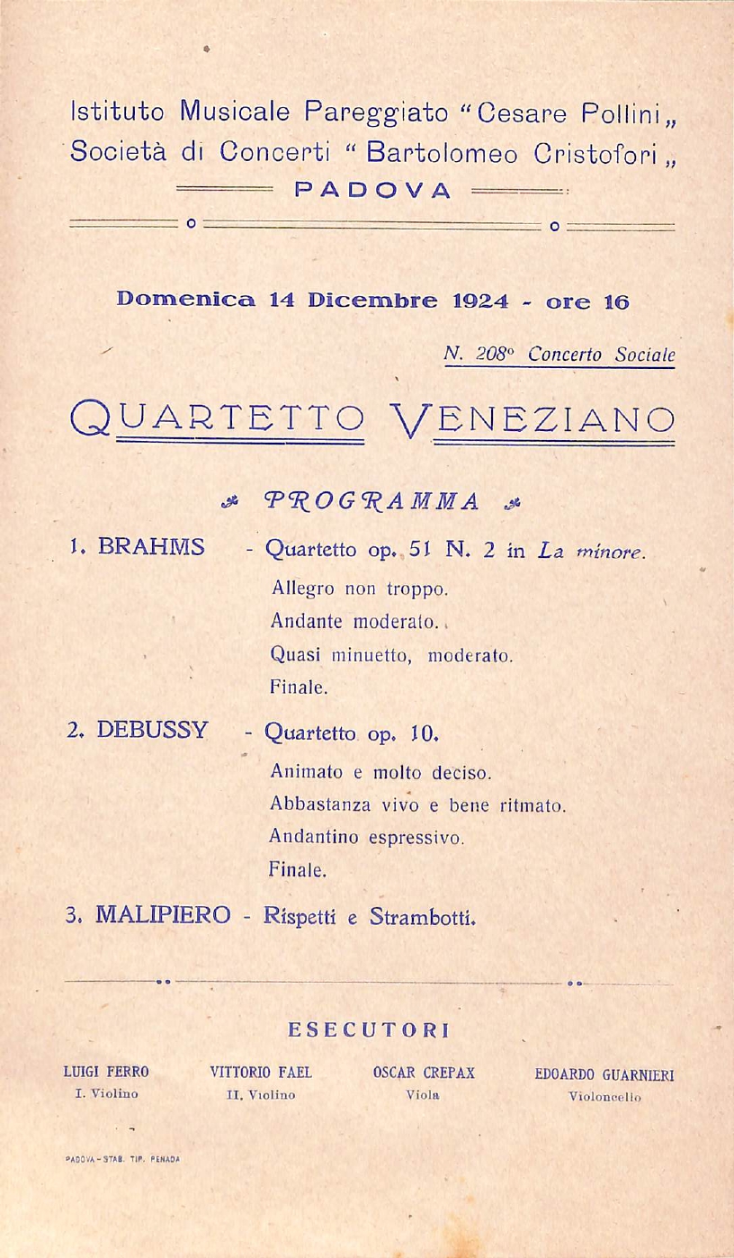 Concerto del 14 dicembre 1924