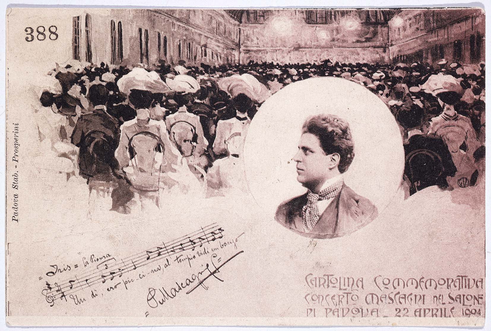 Cartolina commemorativa del concerto di Mascagni (1904), BC
