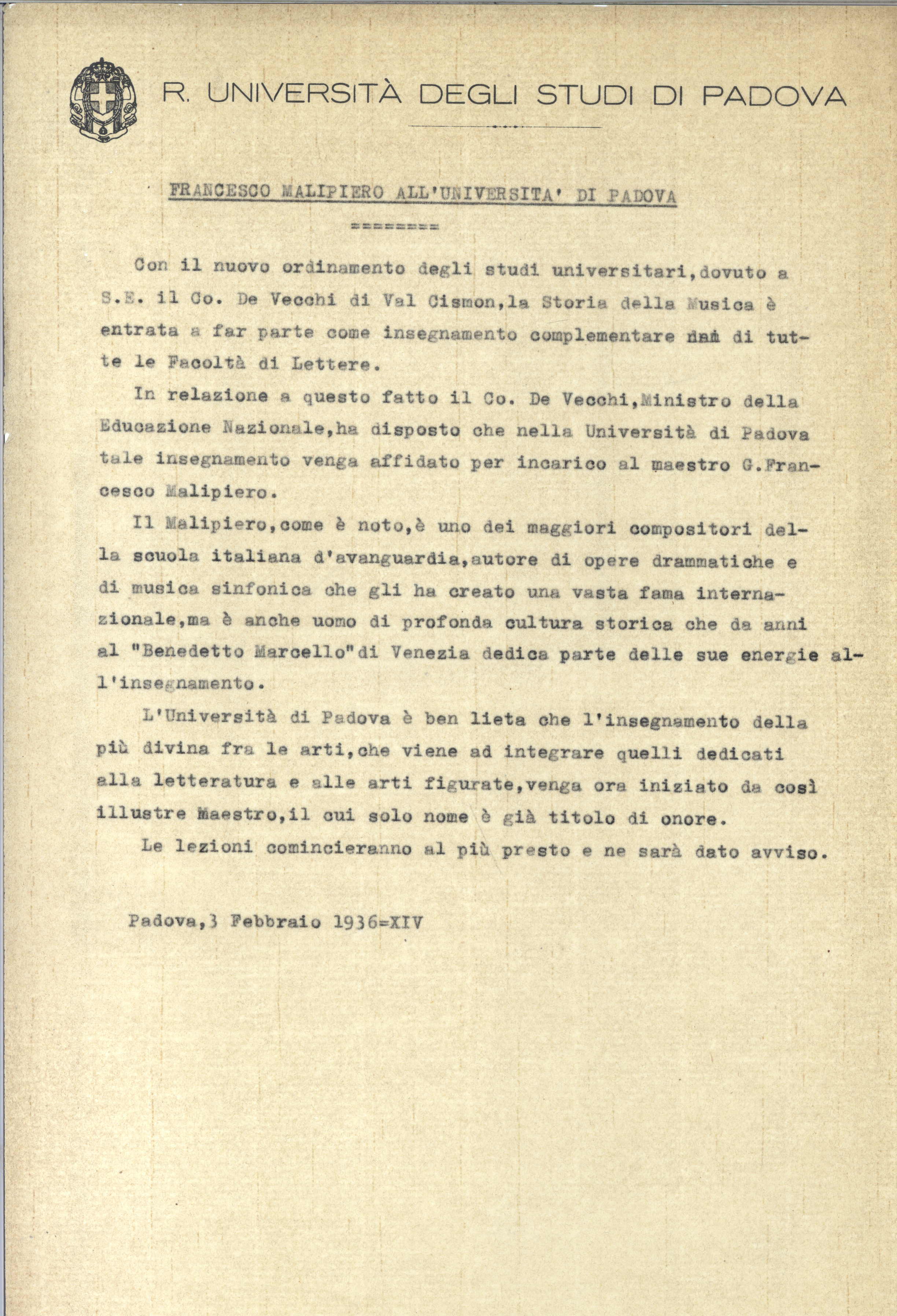 Comunicato stampa di Carlo Anti, AGAPd