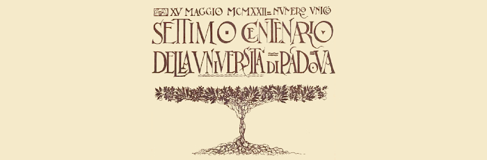 1922. Settimo Centenario dell'Università di Padova