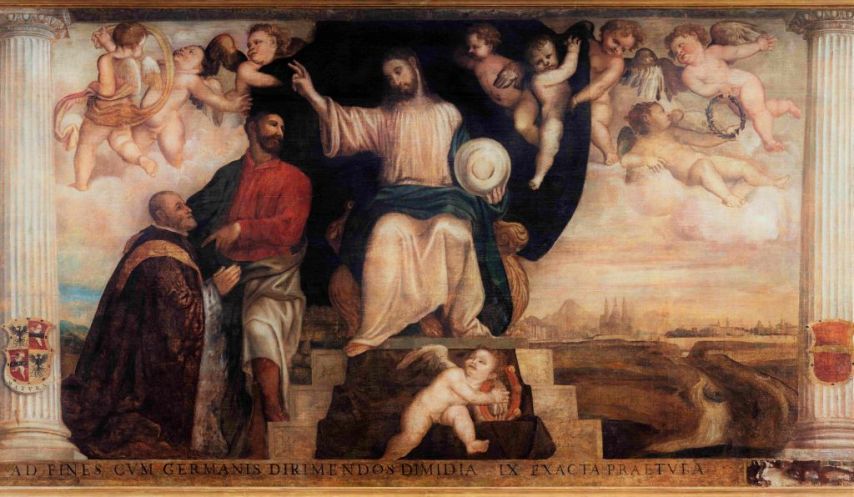 D. Campagnola,  Il podestà Marino Cavalli presentato da S. Marco ai Santi protettori di Padova, 1562
