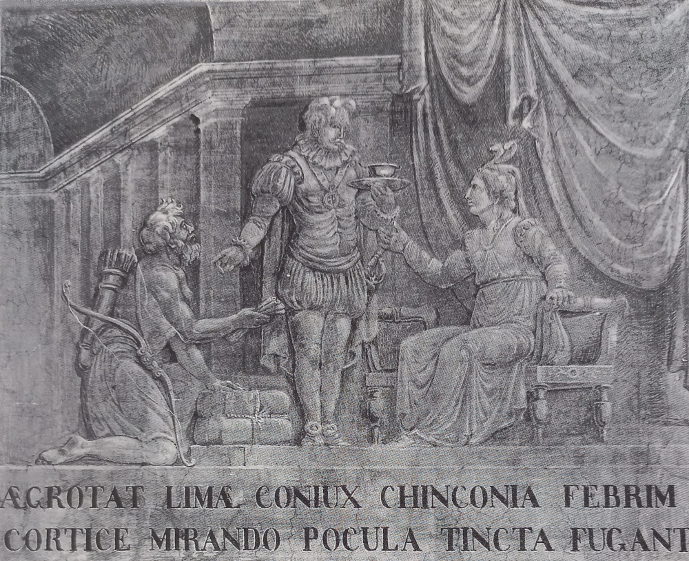 Affresco del XVII secolo, farmacia dell'Ospedale Santo Spirito, Roma