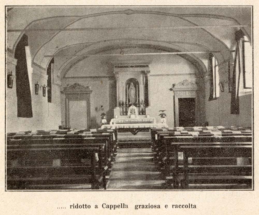 The refectory transformed into a chapel