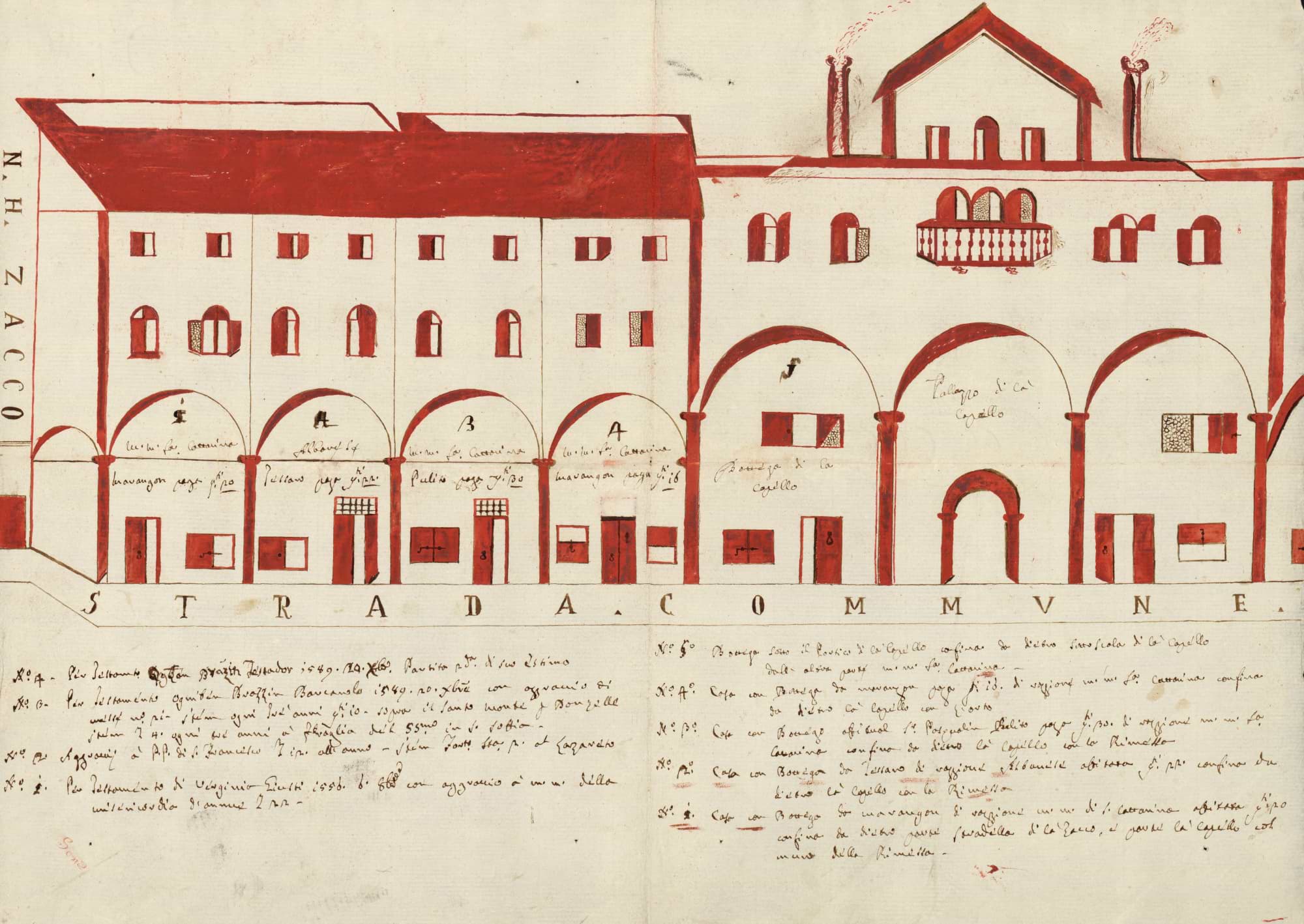 Case di proprietà del monastero di Santa Caterina in Padova