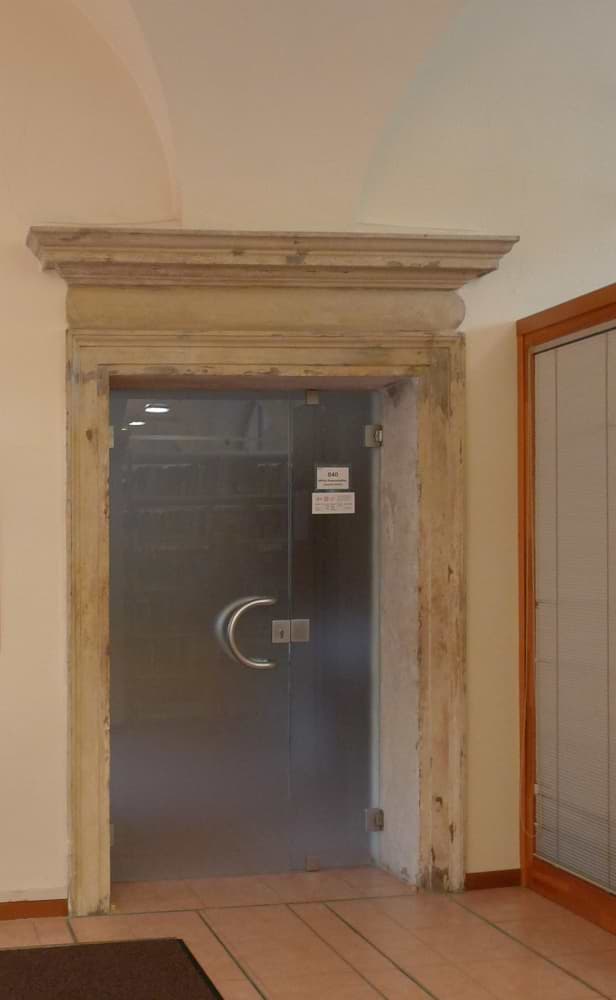 The current entrance door to the Library office (nr. 1)