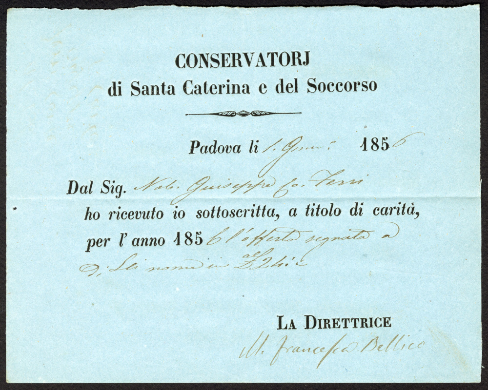 Receipt from Giuseppe Ferri