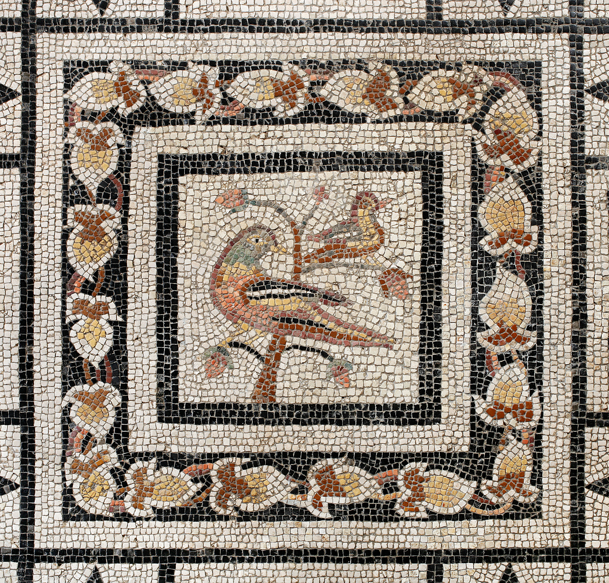 00-Mosaico romano,Via C. Battisti-part.uccello1