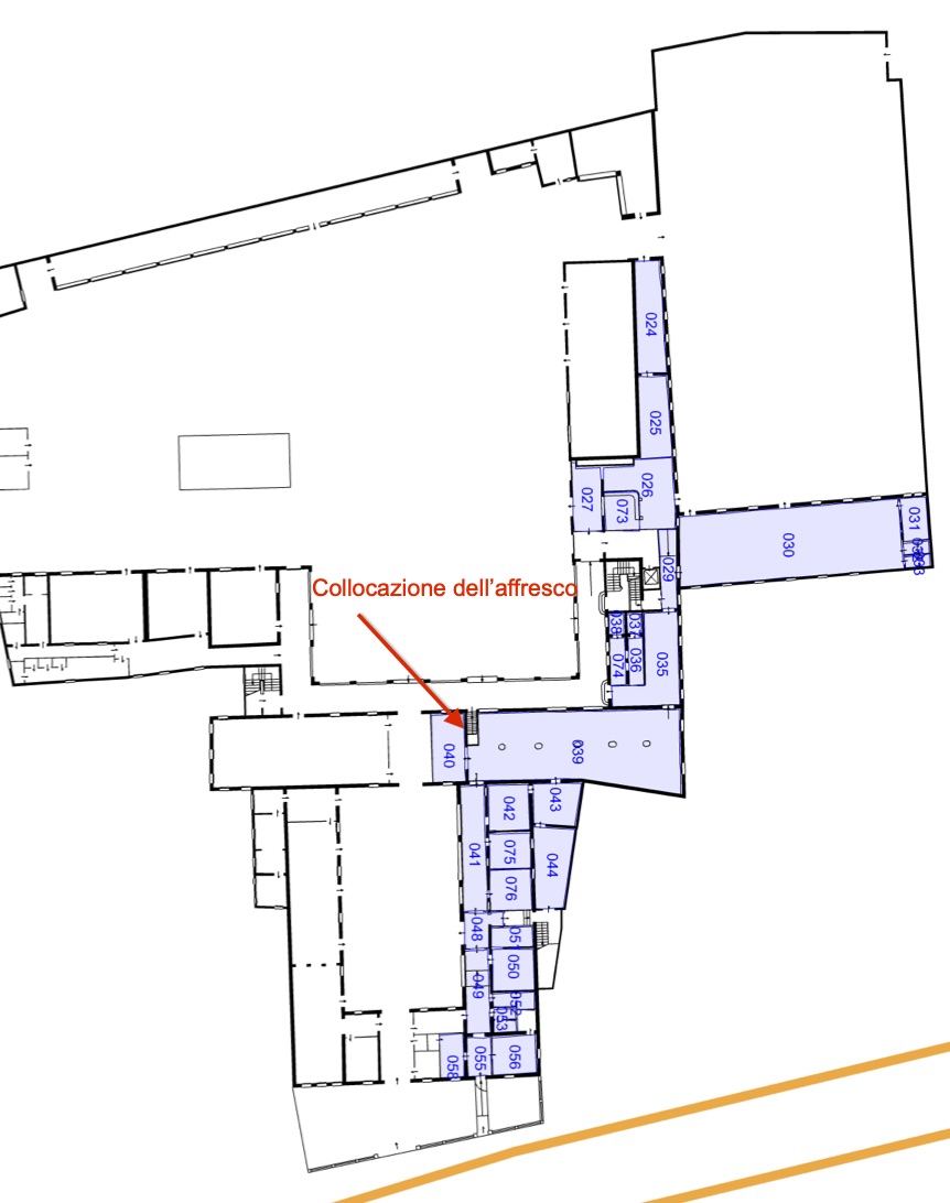 Planimetry of the Santa Caterina complex, ground floor 