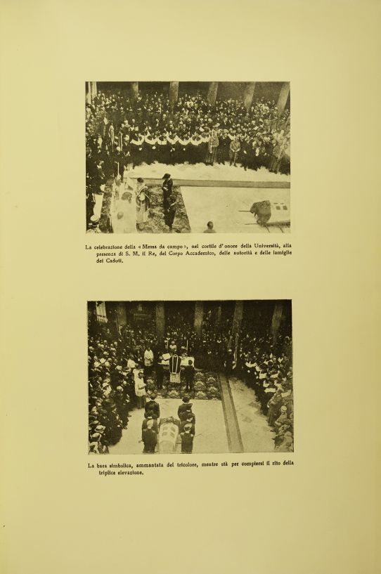Foto dell'inaugurazione (Libro del Sacrificio, 1923)
