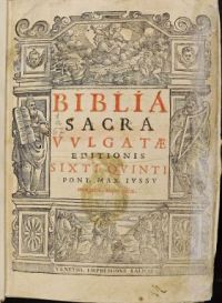 Biblia sacra vulgatae editionis Sixti Quinti pont. max iussu recognita, atque edita (BUPd, 1.a.67) 