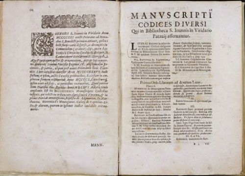 Tomasini, Bibliothecae Patavinae manuscriptae (BUPd,SEZVEN Q.4.2p.1.1)