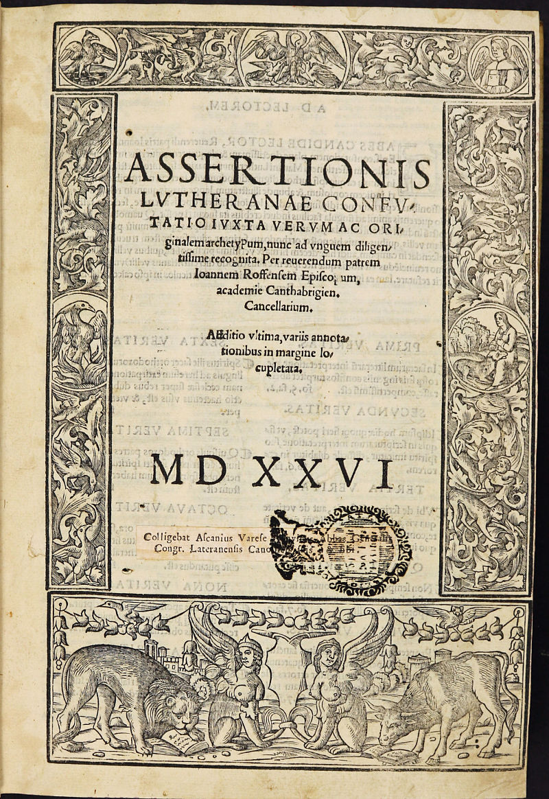 Assertionis Lutheranae confutatio (BUPD, 15.a.58)